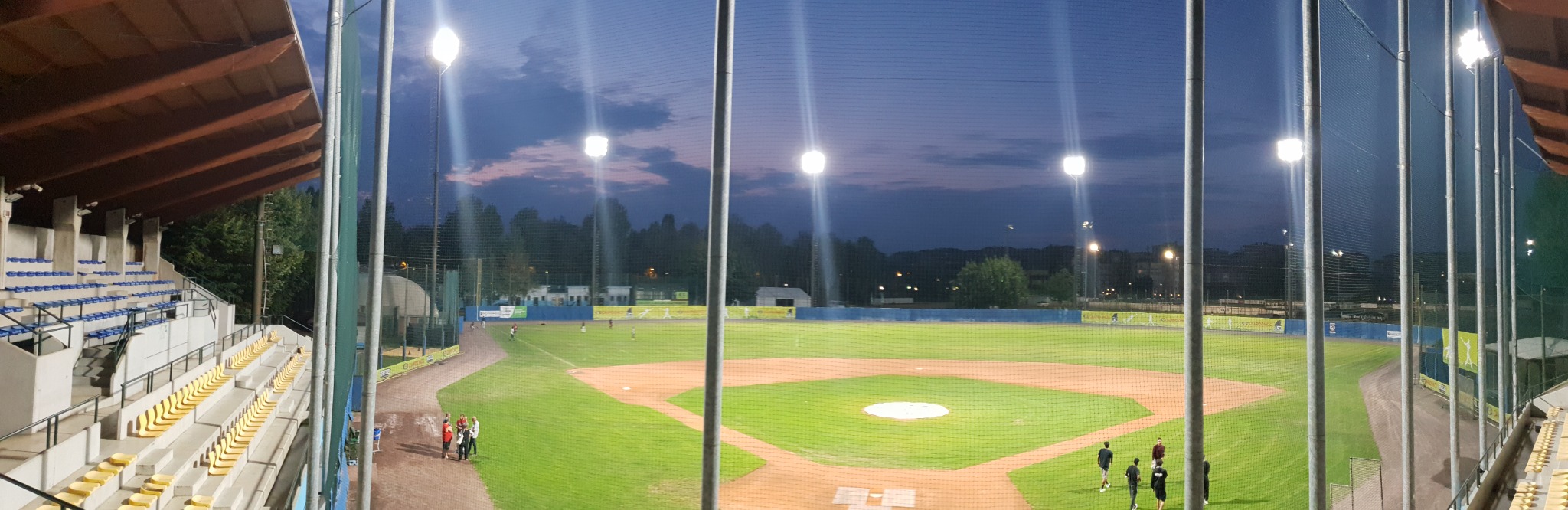 European Baseball Championship 2021 stadium at dusk